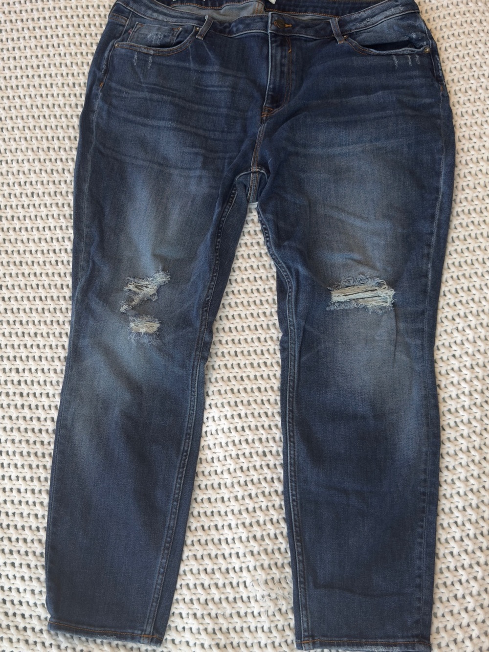 Vigoss Dark Blue Distressed Boyfriend Jeans size 22